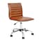 Flash Furniture Low Back Designer Armless Brown Ribbed Swivel Task Office Chair DS-512B-BR-GG - alternate 7